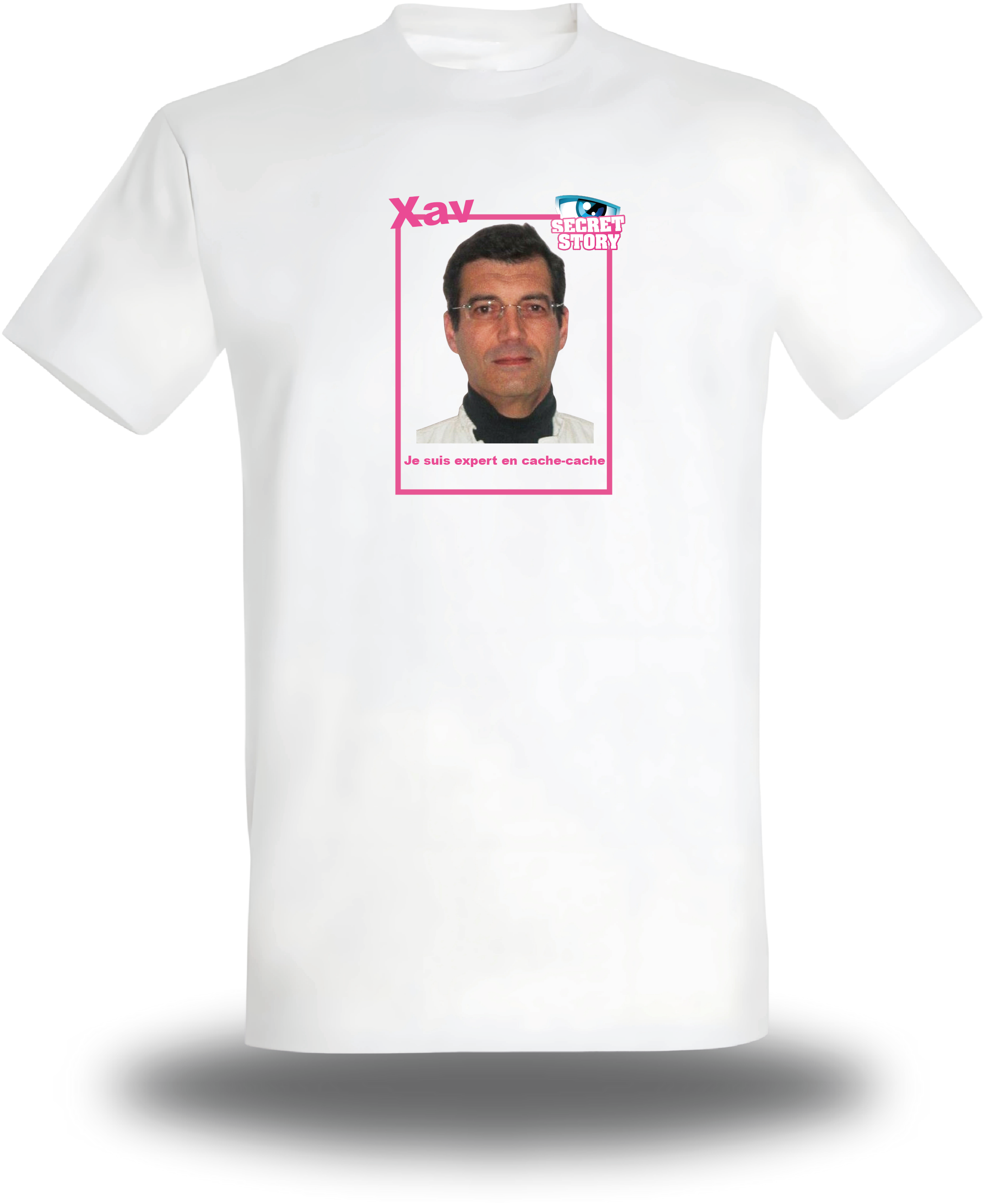 Camiseta blanca «Secret Story», diseño de cultura geek